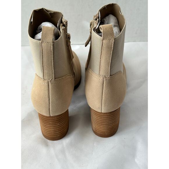 Violet & Red Loaded Knit Cuff Bootie Tan Size 9 NEW - Picture 4 of 6